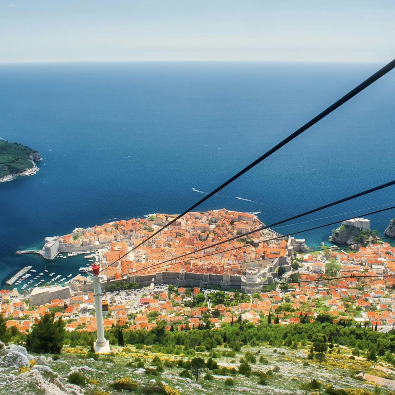 Dubrovnik city view from above
